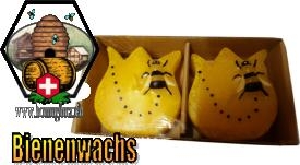 Schwimmlicht 100% Bienenwachs -Bluete mit Biene- Inhalt 2 Stk.