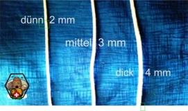 Docht 3 mm mittel ungewachst für Bienenwachskerzen per Meter